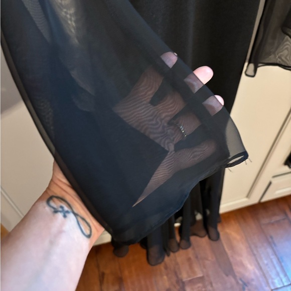 Elegant Alchemy by Joo Mee New York Black Sheer Sleeve Dress 5/6 - Picture 5 of 8